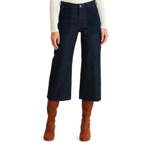 Polo Ralph Lauren Cropped Wide-Leg Jeans - Picture 1 of 8